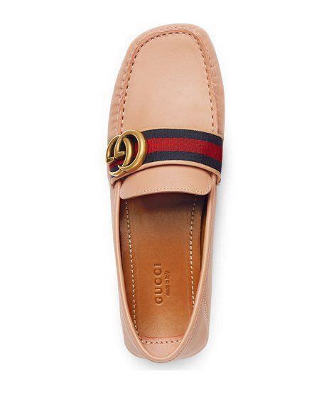 nude gucci loafers|Gucci Noel Leather Web Loafer In Nude .